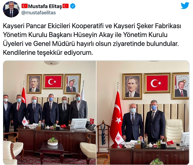 Bir hafta öncesi AKP'li Elitaş'ı ziyaret etmiş
