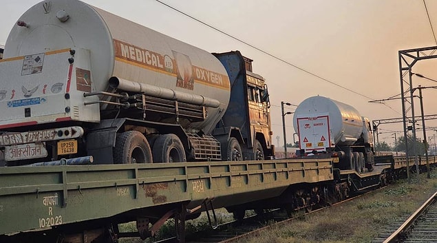 Ülkede birçok eyalete trenle oksijen taşınıyor