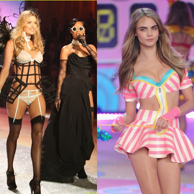 18. 2012 - Rihanna Performansı ile Doutzen Kroes ve Cara Delevingne