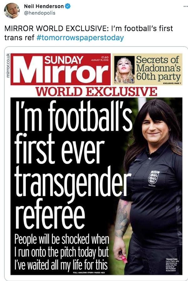 Bildiğiniz üzere futbol camiasında hala ne yazık ki toplumsal cinsiyet rolleri birer tabu. Ancak hatırlarsanız 2018 yılında Lucy Clark dünyanın ilk transseksüel futbol hakemi olmuştu.