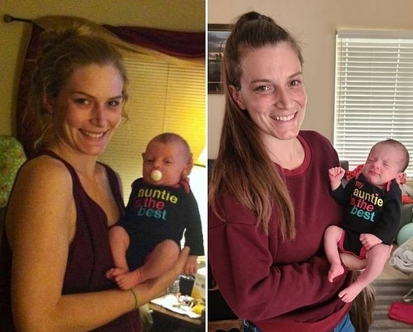 10. "Я с моей племянницей в 2012 и моя сестра с моей дочкой в 2020!"