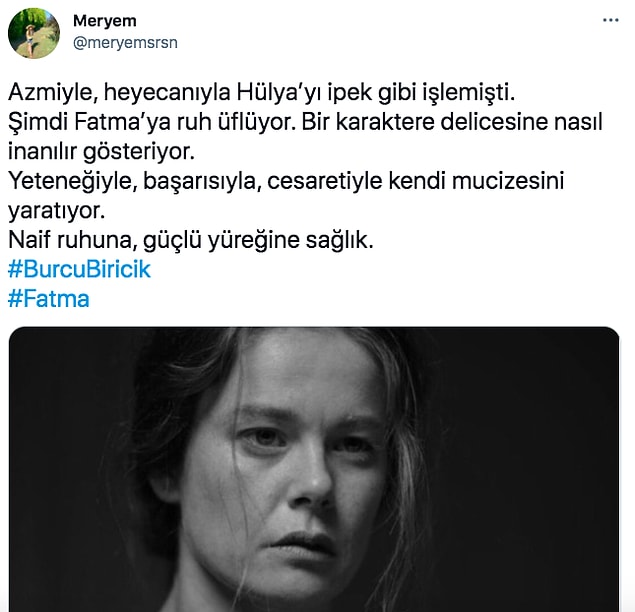 Yayınlandığı andan itibaren de sosyal medya gündeminden düşmedi dizi. Birçok insan hem diziyi hem de Burcu Biricik'in oyunculuğunu öve öve bitiremedi. Gerçekten muhteşem bir oyuncu. Ne kadar övsek az kendisini!