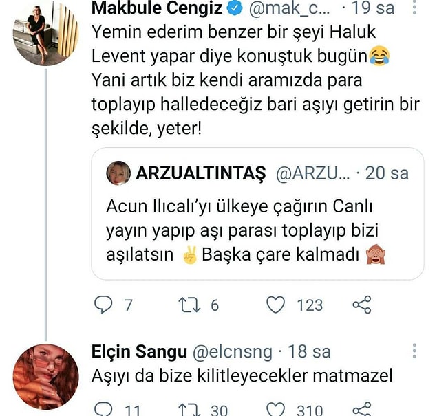 4. Ünlü oyuncu Elçin Sangu aşılama çalışmalarıyla ilgi olarak sosyal medyada isyan etti.