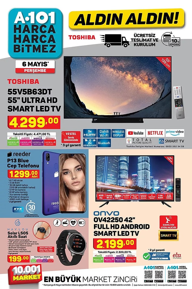 Bu hafta da A101'de iki televizyon satışta olacak.