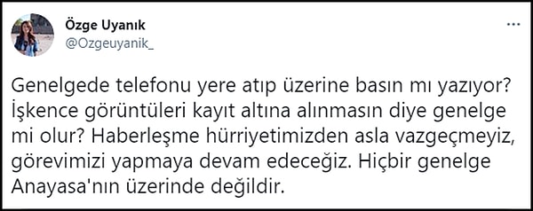 Muhabir Uyanık ise daha sonra Twitter hesabından bu paylaşımı yaptı 👇