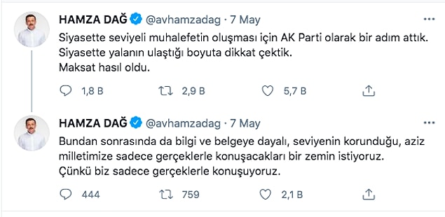Hamza Dağ’ın açıklaması ise evlere şenlikti. Siyasette seviyeli muhalefetin oluşması için AK Parti olarak bir adım attıklarını söyledi. Bu akıllara çizgi film seviyesiz miydi? sorularını getirdi elbette.