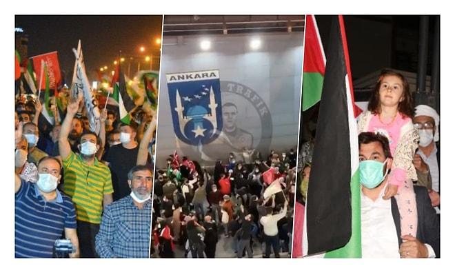 Bazıları Yine Yasaklardan Üstün: Korona Önlemlerini Hiçe Sayan Kalabalık Gruplar İsrail Protestosu Düzenledi