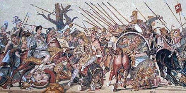 Büyük İskender'in ordusu – Sakallarından tutulup öldürüldüler.
