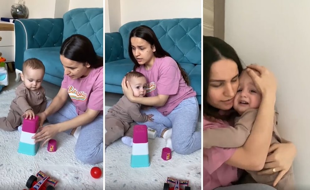Filistin'de Yaşananlara Dikkat Çekmek İçin Çektiği Videoda Çocuğunu Korkutan TikToker