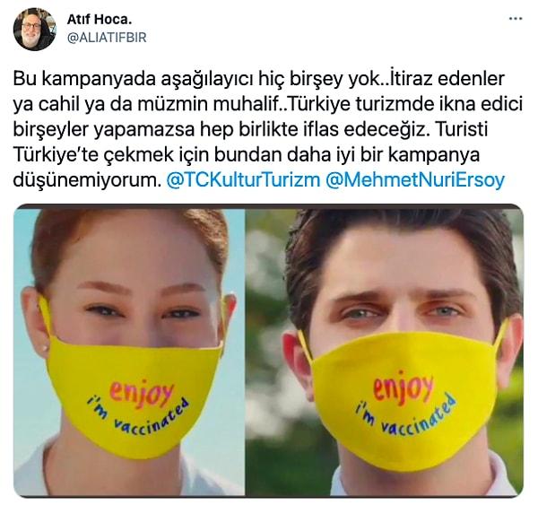 Herkes bu reklam filmi ve maskeler için "Bu kadarına da pes!" derken, iletişim profesörü yani bu işlerin uzmanı olan Ali Atıf Bir'den şöyle bir yorum geldi: