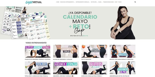 2. Gymvirtual, pandemi nedeniyle spor salonlarının kapanmasıyla birlikte vücut aktivitelerinin düştüğü bu dönemde, kadınlar için evde yapabilecekleri çeşitli egzersiz önerileri sunuyor. 🏋️