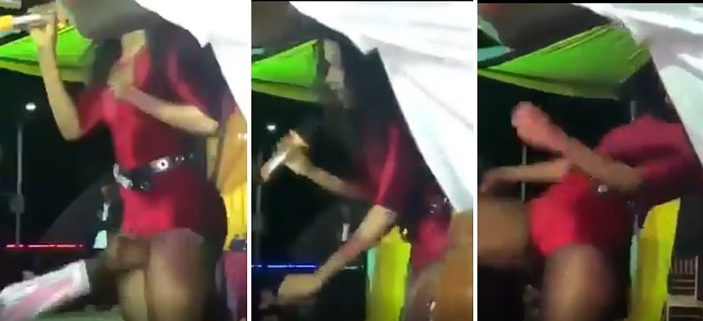 Konserde Kendisini Eliyle Taciz Eden Seyirciye Sahneden Tekme Atan Sanatçı