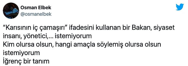 Soylu'nun "Karısının iç çamaşırına sığınan edepsiz" sözlerine sosyal medyadan çok sayıda tepki geldi 👇