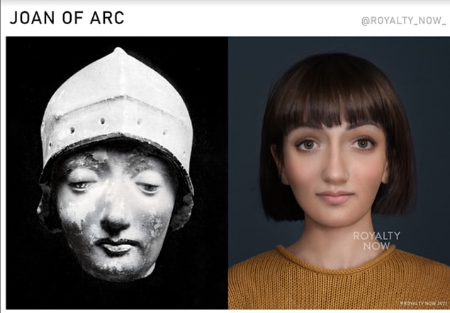 Fransa'nın koruyucusu Joan of Arc...