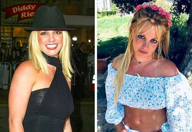 10. Britney Spears (2002 vs 2021)