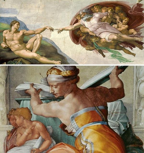 14. Eğer tabloda kadınlar da dahil herkes nedensizce aşırı kaslıysa bu muhtemelen Michelangelo'dur.