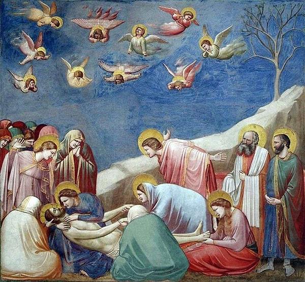 15. Rengarenk ihramlar giyen din insanları Hz. İsa'nın doğumuna şahitlik ediyorsa bu Giotto'dur.