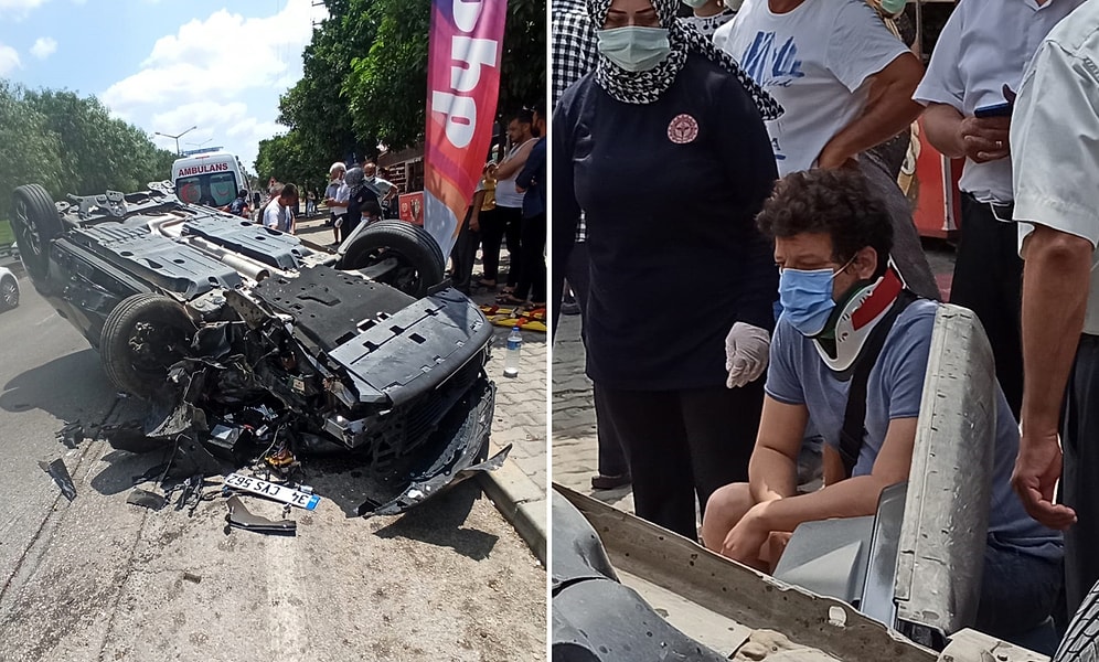 Ölümden Döndü! Oyuncu İlker Aksum’un Kullandığı Otomobil Takla Attı