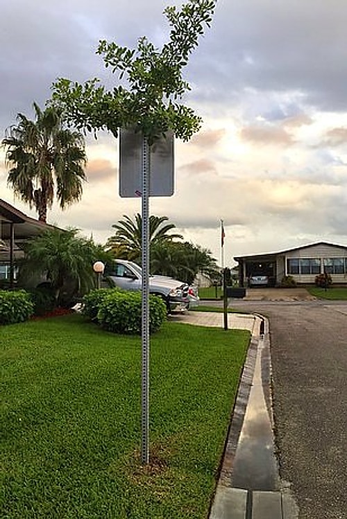 "Ооо, наивный дорожный знак...Надо использовать его в качестве ствола "