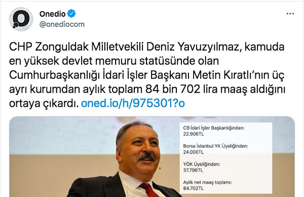 Bir bürokratın 3-4 yerden maaş alması, yolsuzluk iddiaları, kamu ihalelerinin sürekli aynı şirketlere verilmesinin vakayı adiyeden sayıldığı günümüzde sadece yolsuzluk iddialarının bir sonuç vermeyeceğini Sedat Peker de bir gün görecektir.