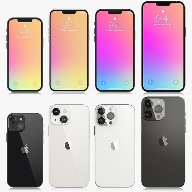 Modellerin ekran tasarımında iPhone 12'ye göre iyileştirmeye gidileceği öğrenildi. Ayrıca ekran boyutları da sızan bilgiler arasında. Buna göre; iPhone 13 mini 5.4 inç, iPhone 13 ve iPhone 13 Pro 6.1 inç, iPhone 13 Pro Max ise 6.7 inç olarak geliyor.