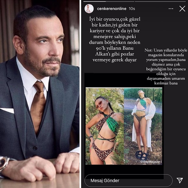 15. Cenk Eren'in Serenay Sarıkaya hakkında yaptığı ilginç yorum da herkesi şaşırttı.