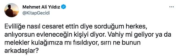 Twitter'dan yazar Mehmet Ali Yıldız da bu işin sırrını sormuş takipçilerine.