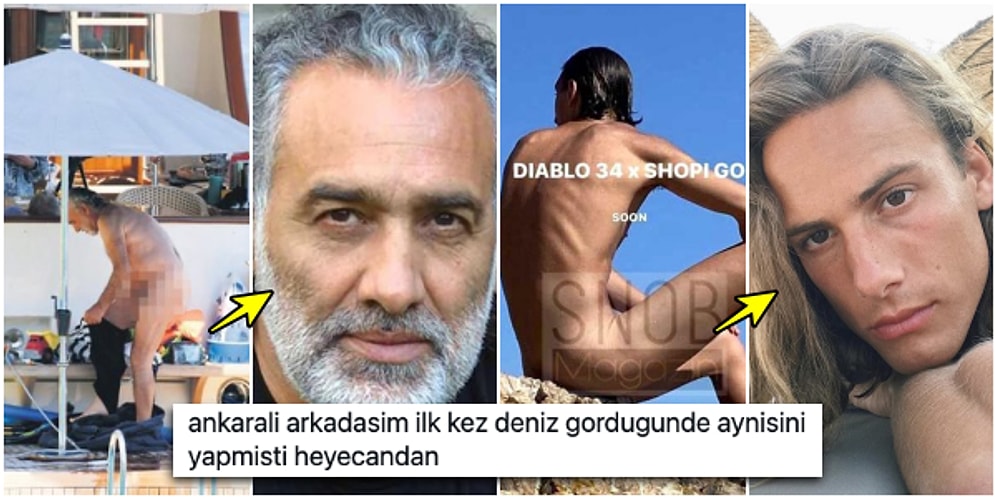 Yanındakilere Aldırış Etmeden Soyunan Sinan Çetin ve Çırılçıplak Poz Veren Oğlu Rafael Cemo Çetin Gündem Oldu