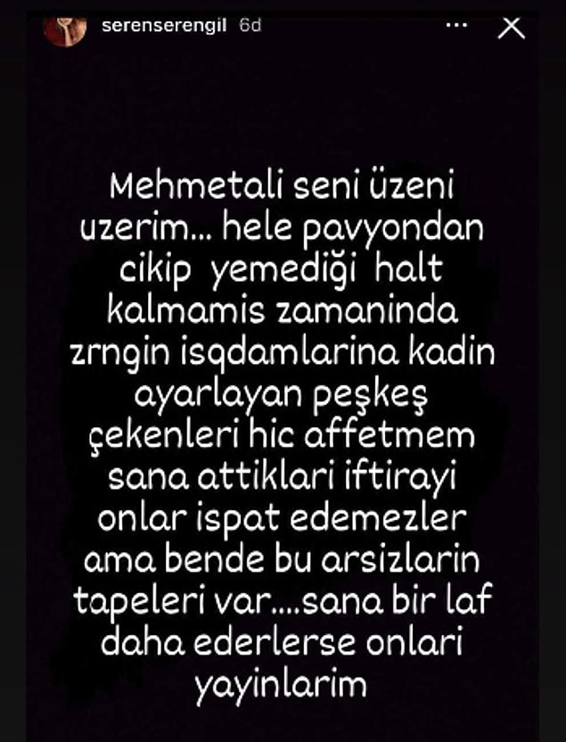 Seren Serengil de Mehmet Ali Erbil'e destek oldu. Ortalık çok karışacak galiba!
