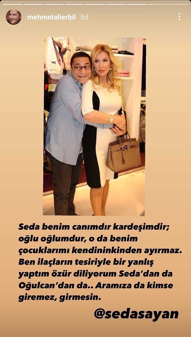 Bu da Mehmet Ali Erbil'in en son paylaşımı. Bu neydi şimdi?