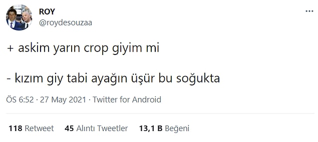 9. Crop giymeden uyuyamıyorum.