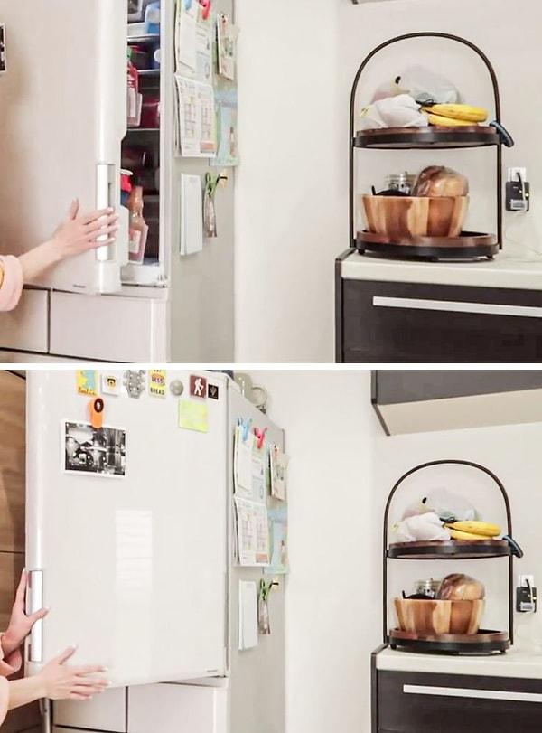 8. Buzdolabı kapıları hem sağdan hem de soldan açılabiliyor.