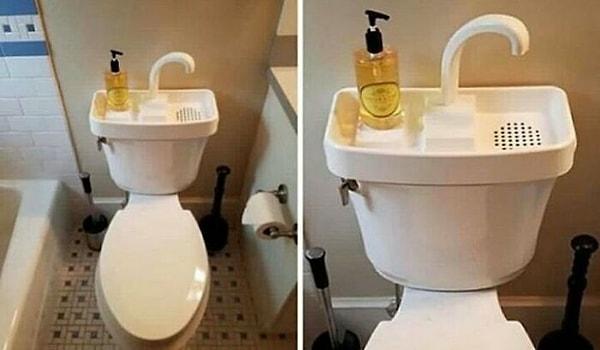 7. Japonya'da bulunan çoğu tuvalette lavabo kısmı da klozette bulunuyor. Amacı ise su israfını önlemek yani ellerinizi yıkadığınız su sifon için tekrar kullanılmış oluyor.