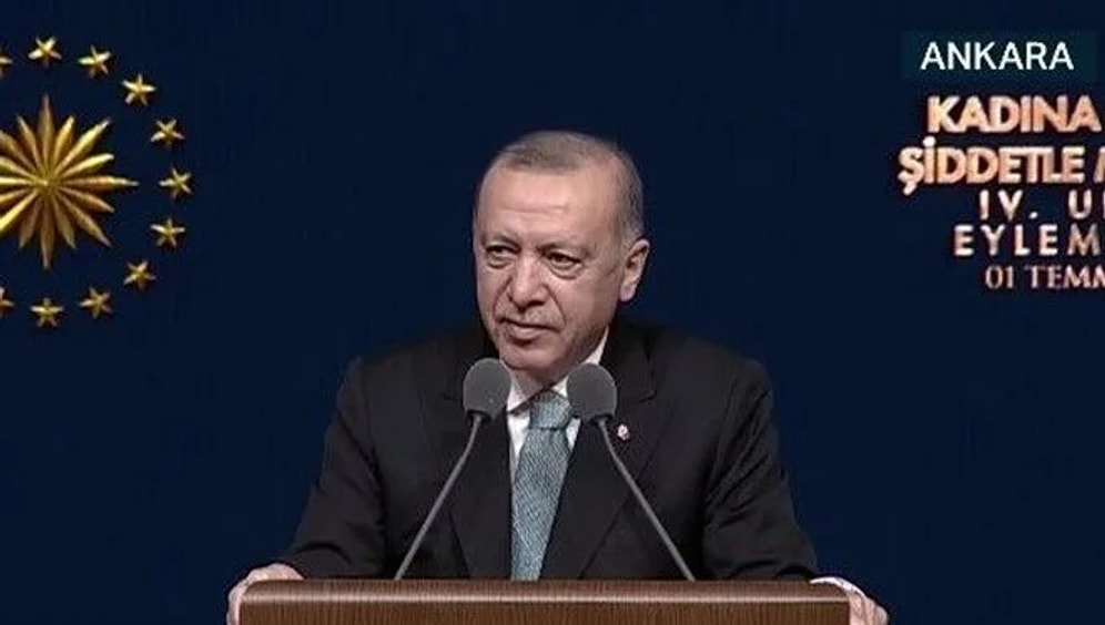 Erdoğan: 'Kadına Şiddetle Mücadelemiz Bu Sözleşmeden Çekilmekle Bitmez'