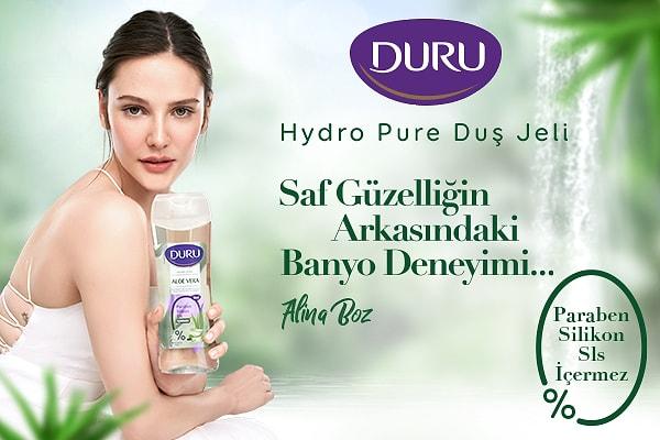 Duru Hydro Pure Duş Jeli serisi, hem cildinize nazikçe bakım yapacak hem de doğallığıyla banyo keyfinizi ikiye katlayacak.
