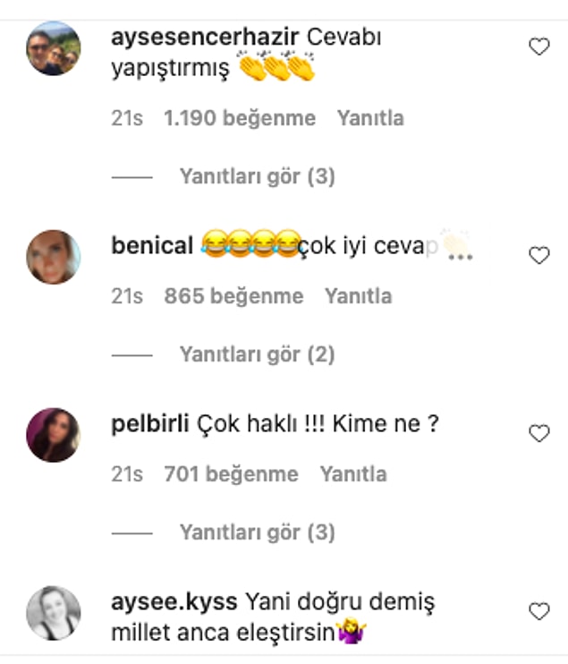 Ve ardından gelen tepkiler: