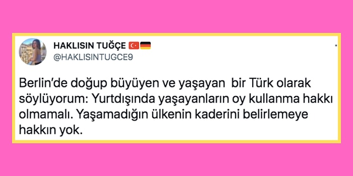 Ekonomimizi Öve Öve Bitiremeyen Gurbetçilerin Türkiye'de Oy Kullanma Haklarının İptal Edilmesi Talebi