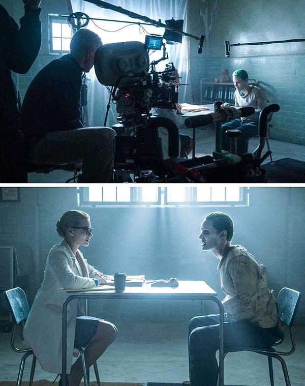 3. Margot Robbie ve Jared Leto, Suicide Squad'ın en zor sahnelerinden bazılarını çekerken.