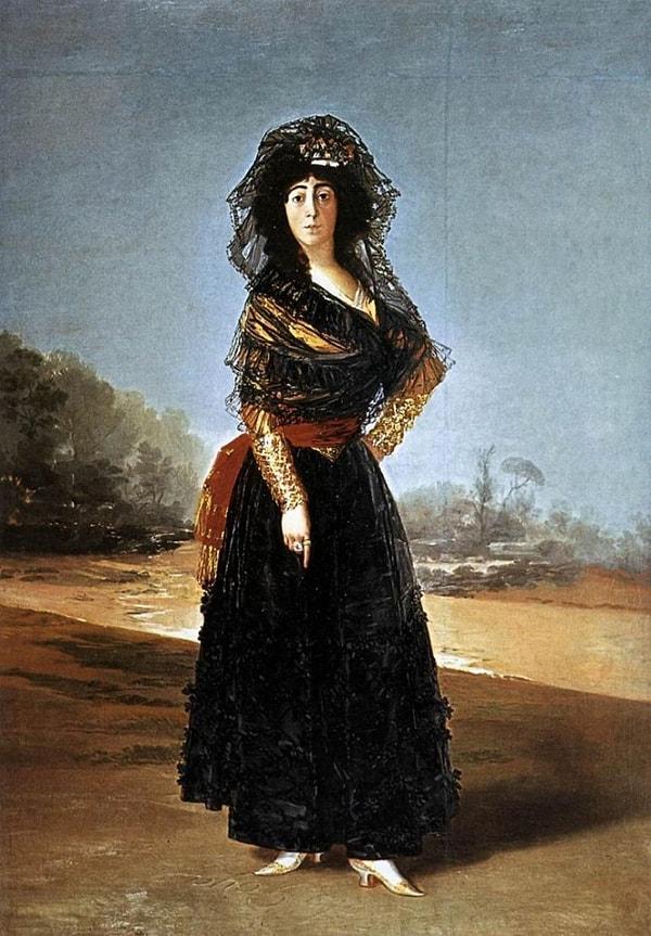 13. Parmağındaki yüzükte Goya yazan Alba Düşesi ile aralarında gizli bir aşk olduğuna inanılıyor.