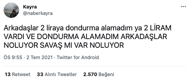 3. 5 kuruşa meybuz alınan zamanlar...