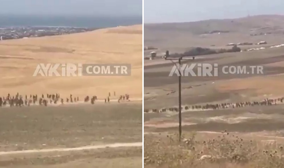 Sınır Bölgesinden Göçmenlerin İlerleyişini Gösteren Yeni Görüntüler Geliyor
