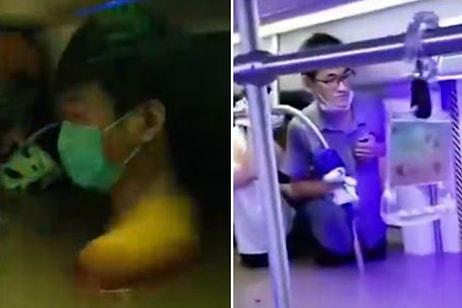 Çin'de Metroyu Sel Bastı: Yolcular Bellerine Kadar Suda Mahsur Kaldı
