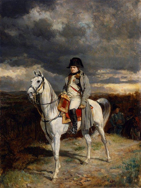 Hatta Napolyon'un, kısa boyunu kamufle etmek için özelikle at üstünde tasvir edilen resimler çizdirdiği iddia ediliyor.