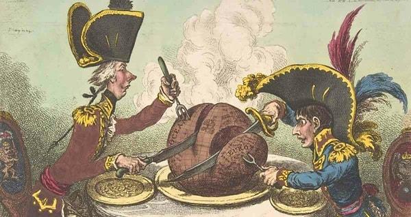 Napolyon'un kısa boylu olduğu inancı, İngiliz karikatürist James Gillray'in çizimleriyle ortaya çıktı. Bu çizimlerin Napolyon'un tanınmasındaki etkisi çok büyüktü.