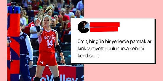 Meydanı Boş Bulan Meczupun Biri Kadın Voleybol Takımımızın Kaptanı Eda Erdem'i Tehdit Etti