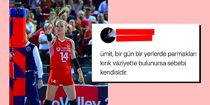 Meydanı Boş Bulan Meczupun Biri Kadın Voleybol Takımımızın Kaptanı Eda Erdem'i Tehdit Etti
