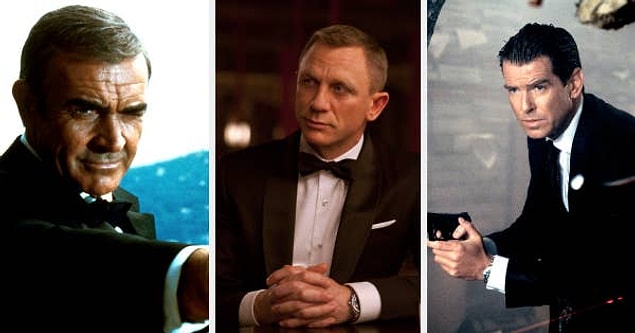 13. Sean Connery, Daniel Craig, and Pierce Brosnan anlaşılan James Bond karakterini oynamaktan çok keyif alamamışlar.