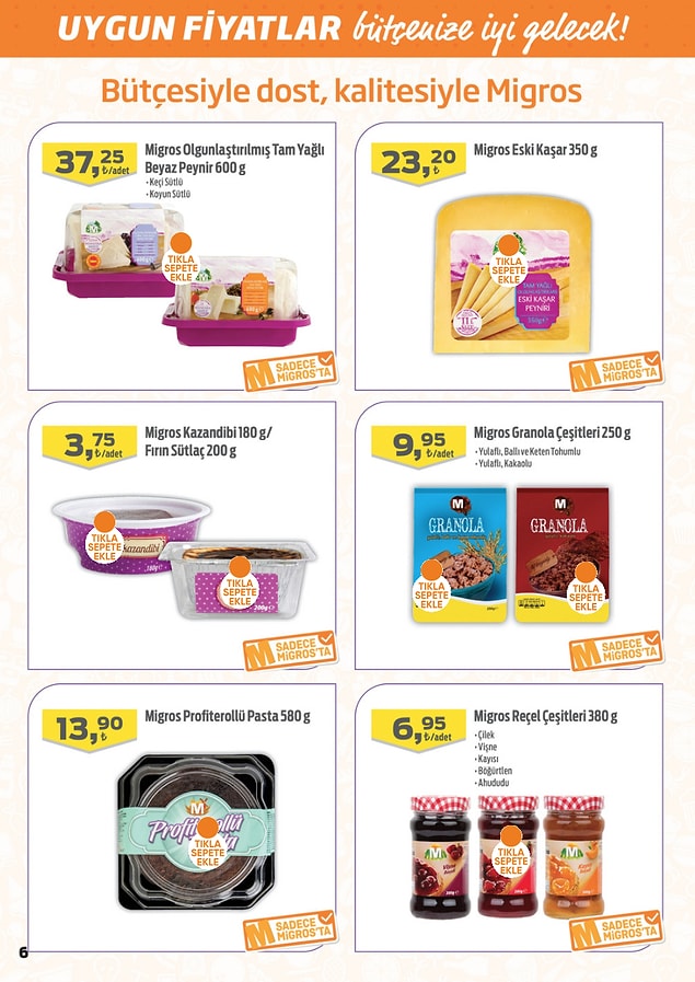 Migros Granola Yulaflı Kakaolu (250 g) 9,95 TL.