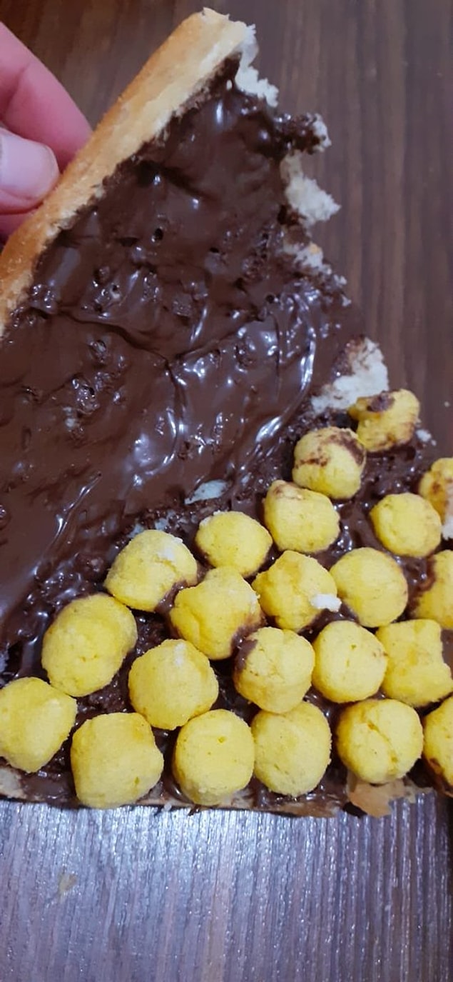 15. Ekmek arası nutellalı cips...