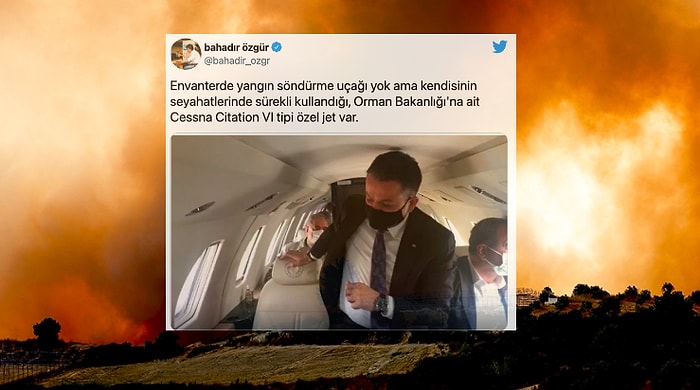 Bakan Pakdemirli'nin 'Envanterimizde Yangın Söndürme Uçağı Yok' Açıklamasına Tepki Yağdı